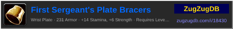 First Sergeant's Plate Bracers: forum signature banner