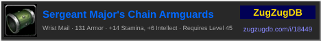 Sergeant Major's Chain Armguards: forum signature banner