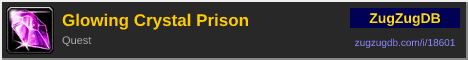 Glowing Crystal Prison: forum signature banner