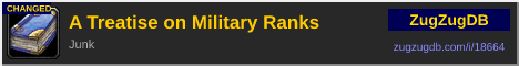 A Treatise on Military Ranks: forum signature banner