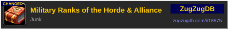 Military Ranks of the Horde & Alliance: forum signature banner