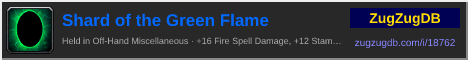 Shard of the Green Flame: forum signature banner