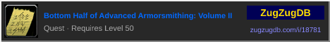 Bottom Half of Advanced Armorsmithing: Volume II: forum signature banner