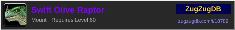Swift Olive Raptor: forum signature banner