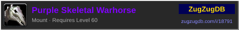 Purple Skeletal Warhorse: forum signature banner