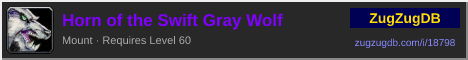 Horn of the Swift Gray Wolf: forum signature banner