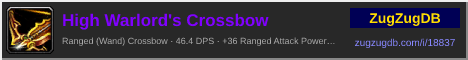 High Warlord's Crossbow: forum signature banner