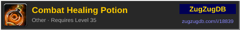 Combat Healing Potion: forum signature banner