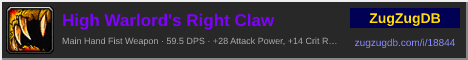 High Warlord's Right Claw: forum signature banner