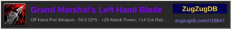 Grand Marshal's Left Hand Blade: forum signature banner