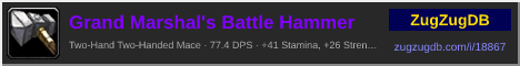 Grand Marshal's Battle Hammer: forum signature banner