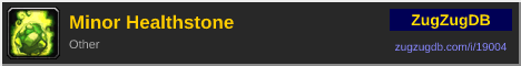 Minor Healthstone: forum signature banner