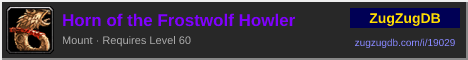 Horn of the Frostwolf Howler: forum signature banner