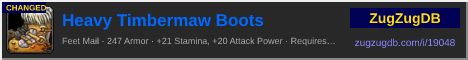 Heavy Timbermaw Boots: forum signature banner