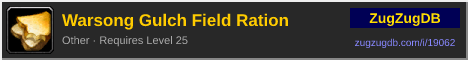 Warsong Gulch Field Ration: forum signature banner