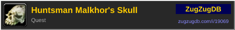 Huntsman Malkhor's Skull: forum signature banner