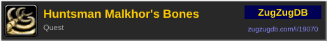 Huntsman Malkhor's Bones: forum signature banner