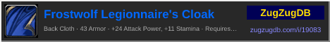 Frostwolf Legionnaire's Cloak: forum signature banner