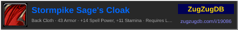 Stormpike Sage's Cloak: forum signature banner