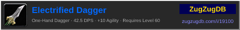 Electrified Dagger: forum signature banner