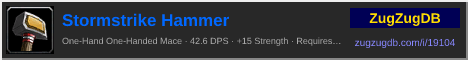 Stormstrike Hammer: forum signature banner