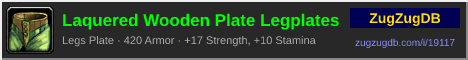 Laquered Wooden Plate Legplates: forum signature banner