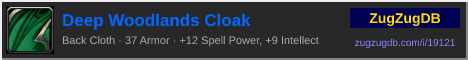 Deep Woodlands Cloak: forum signature banner