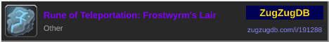 Rune of Teleportation: Frostwyrm's Lair: forum signature banner