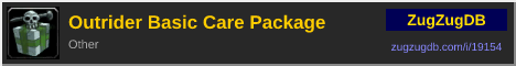 Outrider Basic Care Package: forum signature banner