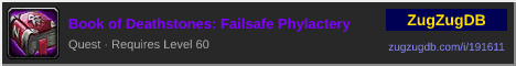 Book of Deathstones: Failsafe Phylactery: forum signature banner