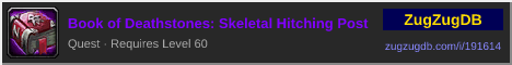 Book of Deathstones: Skeletal Hitching Post: forum signature banner