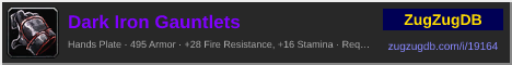 Dark Iron Gauntlets: forum signature banner