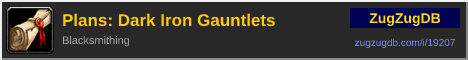 Plans: Dark Iron Gauntlets: forum signature banner