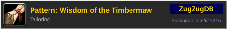 Pattern: Wisdom of the Timbermaw: forum signature banner