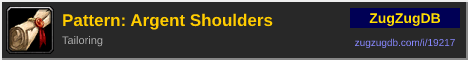 Pattern: Argent Shoulders: forum signature banner