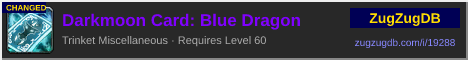 Darkmoon Card: Blue Dragon: forum signature banner