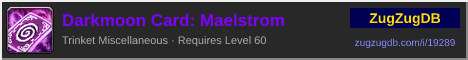 Darkmoon Card: Maelstrom: forum signature banner