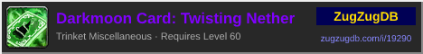 Darkmoon Card: Twisting Nether: forum signature banner