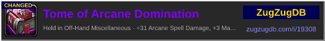 Tome of Arcane Domination: forum signature banner