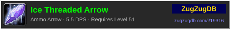 Ice Threaded Arrow: forum signature banner