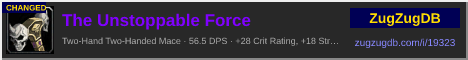 The Unstoppable Force: forum signature banner