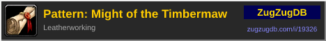 Pattern: Might of the Timbermaw: forum signature banner