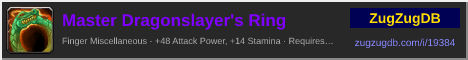 Master Dragonslayer's Ring: forum signature banner