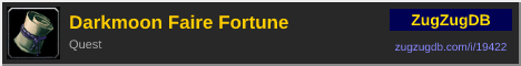 Darkmoon Faire Fortune: forum signature banner