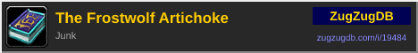 The Frostwolf Artichoke: forum signature banner