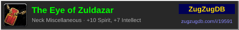 The Eye of Zuldazar: forum signature banner