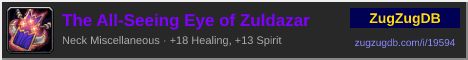 The All-Seeing Eye of Zuldazar: forum signature banner