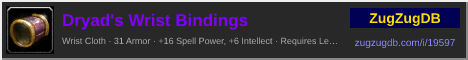 Dryad's Wrist Bindings: forum signature banner