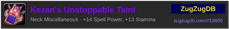 Kezan's Unstoppable Taint: forum signature banner