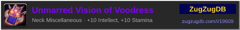 Unmarred Vision of Voodress: forum signature banner